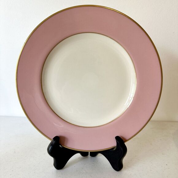 Flintridge California Sylvan Pink Gold Rim 9 Inch‎ Dinner Plate dinnerware - Picture 2 of 7